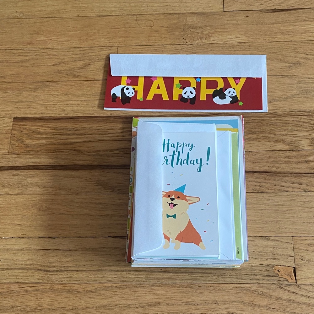 Colorful Birthday Card Set with Envelopes  🎈 - Picture 2 of 2